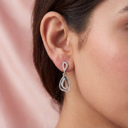 Serene Flow Diamond Drop Earrings