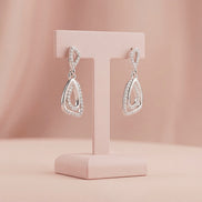 Serene Flow Diamond Drop Earrings