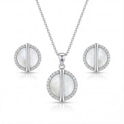 Ivory Halo Mother-of-Pearl Diamond Set