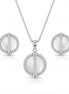 Ivory Halo Mother-of-Pearl Diamond Set
