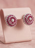 Rosette Royale Ruby Diamond Stud Earrings