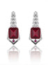 Imperial Ruby Crest Drop Earrings