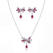 Crimson Bow Elegance Set
