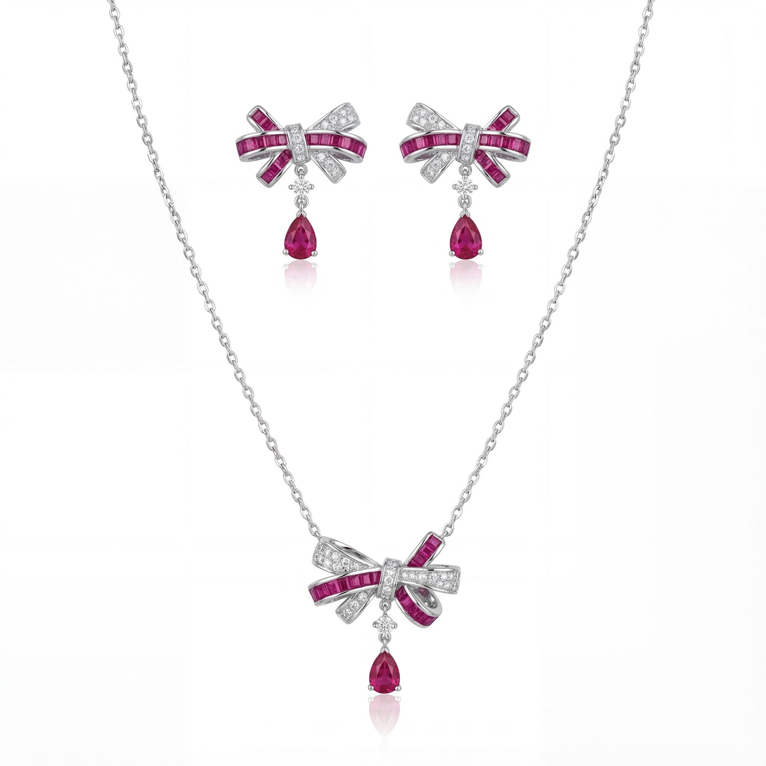 Crimson Bow Elegance Set