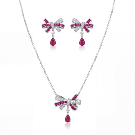 Crimson Bow Elegance Set