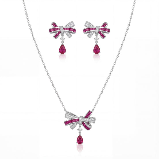Crimson Bow Elegance Set
