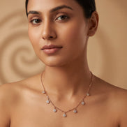 Celestial Disc Diamond Charm Necklace