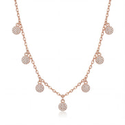 Celestial Disc Diamond Charm Necklace