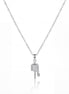 Pavé Lock & Key Charm Pendant Necklace