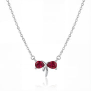 Ruby Butterfly Grace Pendant Necklace