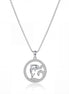 Ocean Spirit Dolphin Diamond Pendant Necklace