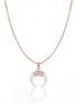 Luna Crescent Pearl Pendant Necklace