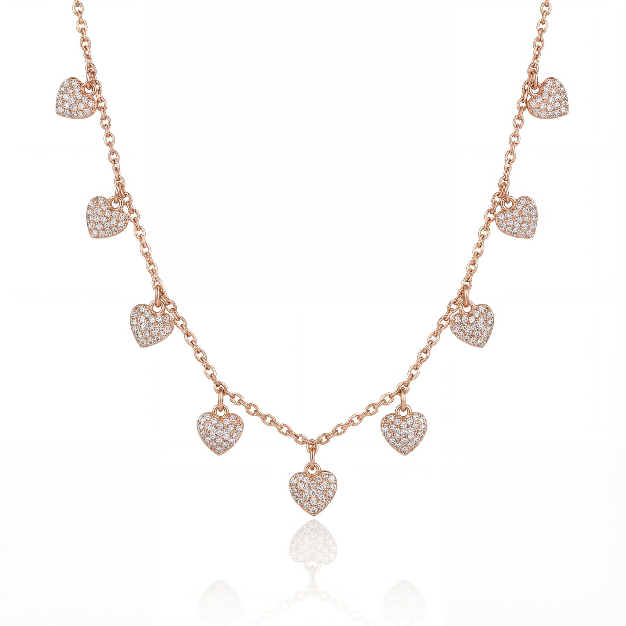 Eternal Hearts Diamond Charm Necklace