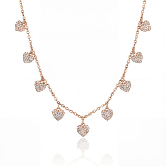 Eternal Hearts Diamond Charm Necklace