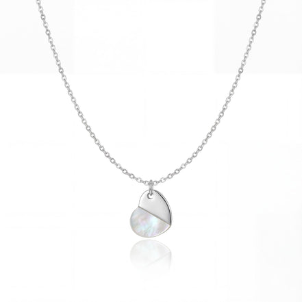 Pearl Aura Heart Pendant Necklace