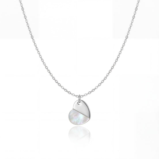 Pearl Aura Heart Pendant Necklace