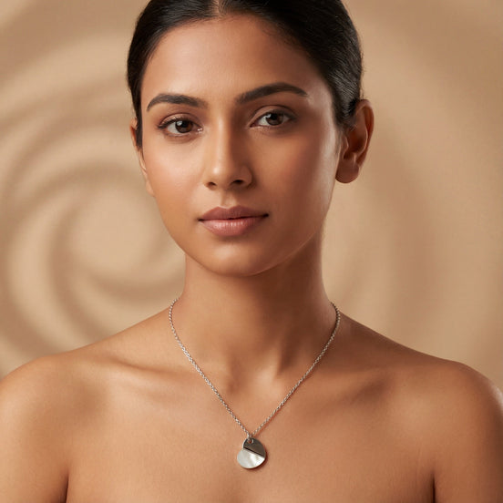 Pearl Aura Heart Pendant Necklace