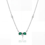 Emerald Butterfly Grace Pendant Necklace