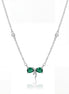 Emerald Butterfly Grace Pendant Necklace