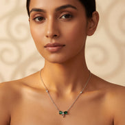 Emerald Butterfly Grace Pendant Necklace