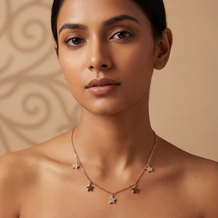 Starry Night Diamond Charm Necklace