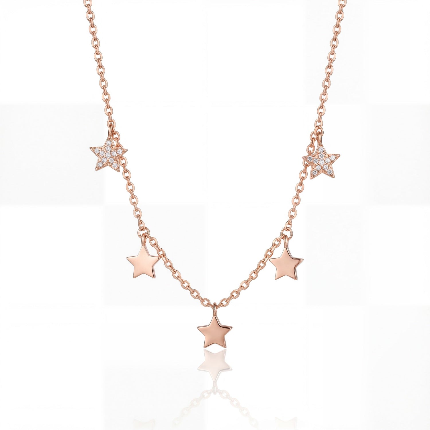 Starry Night Diamond Charm Necklace