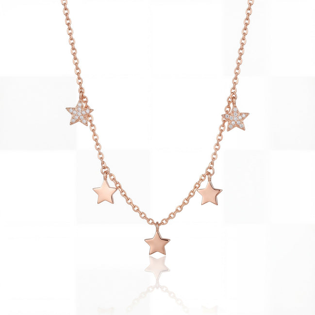 Starry Night Diamond Charm Necklace