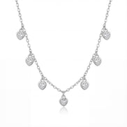 Cascade Heart Charm Necklace
