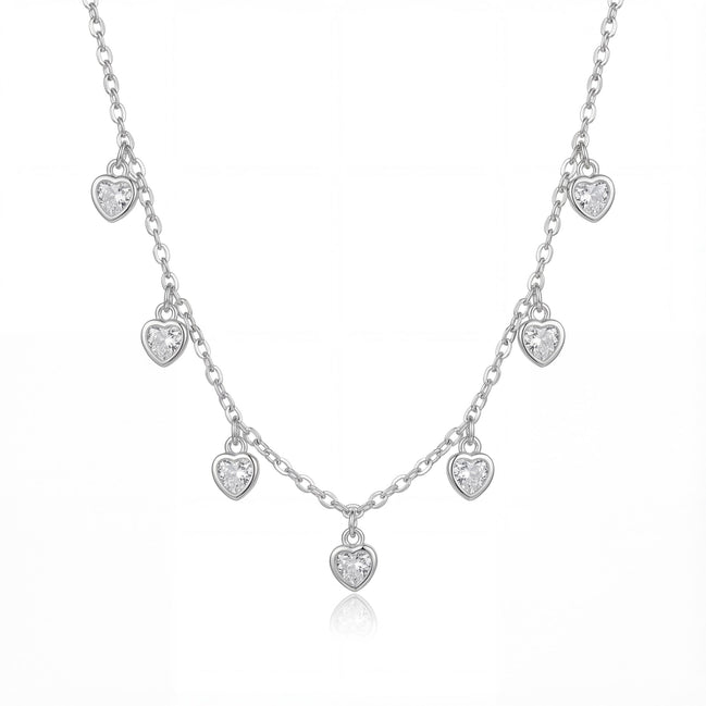 Cascade Heart Charm Necklace