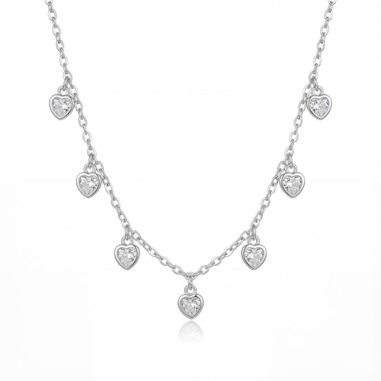 Cascade Heart Charm Necklace