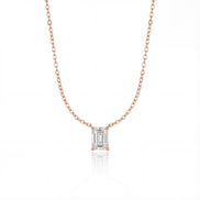 Emerald-Cut Solitaire Pendant Necklace