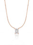 Emerald-Cut Solitaire Pendant Necklace