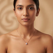 Emerald-Cut Solitaire Pendant Necklace