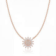 Sunburst Radiance Diamond Pendant Necklace