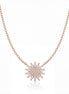 Sunburst Radiance Diamond Pendant Necklace