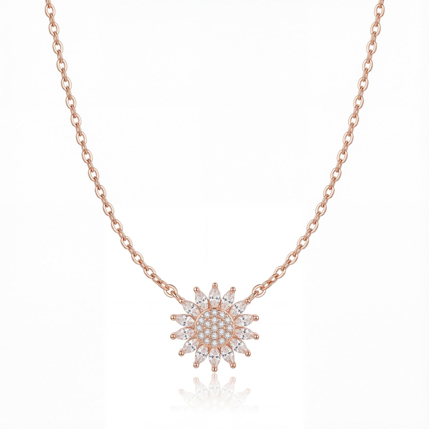Sunburst Radiance Diamond Pendant Necklace