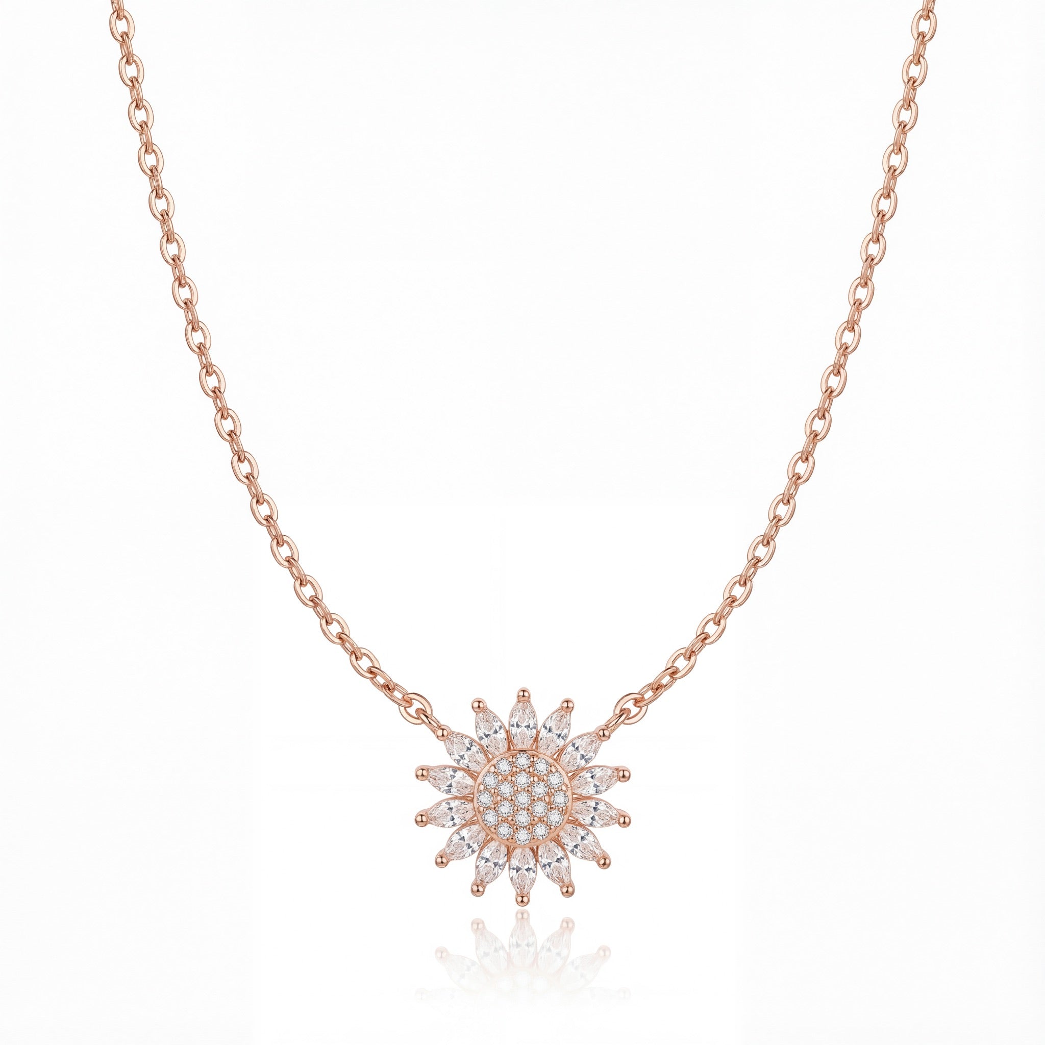 Sunburst Radiance Diamond Pendant Necklace