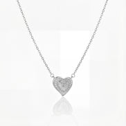 Celestial Heart Silver Pendant Necklace