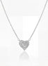 Celestial Heart Silver Pendant Necklace