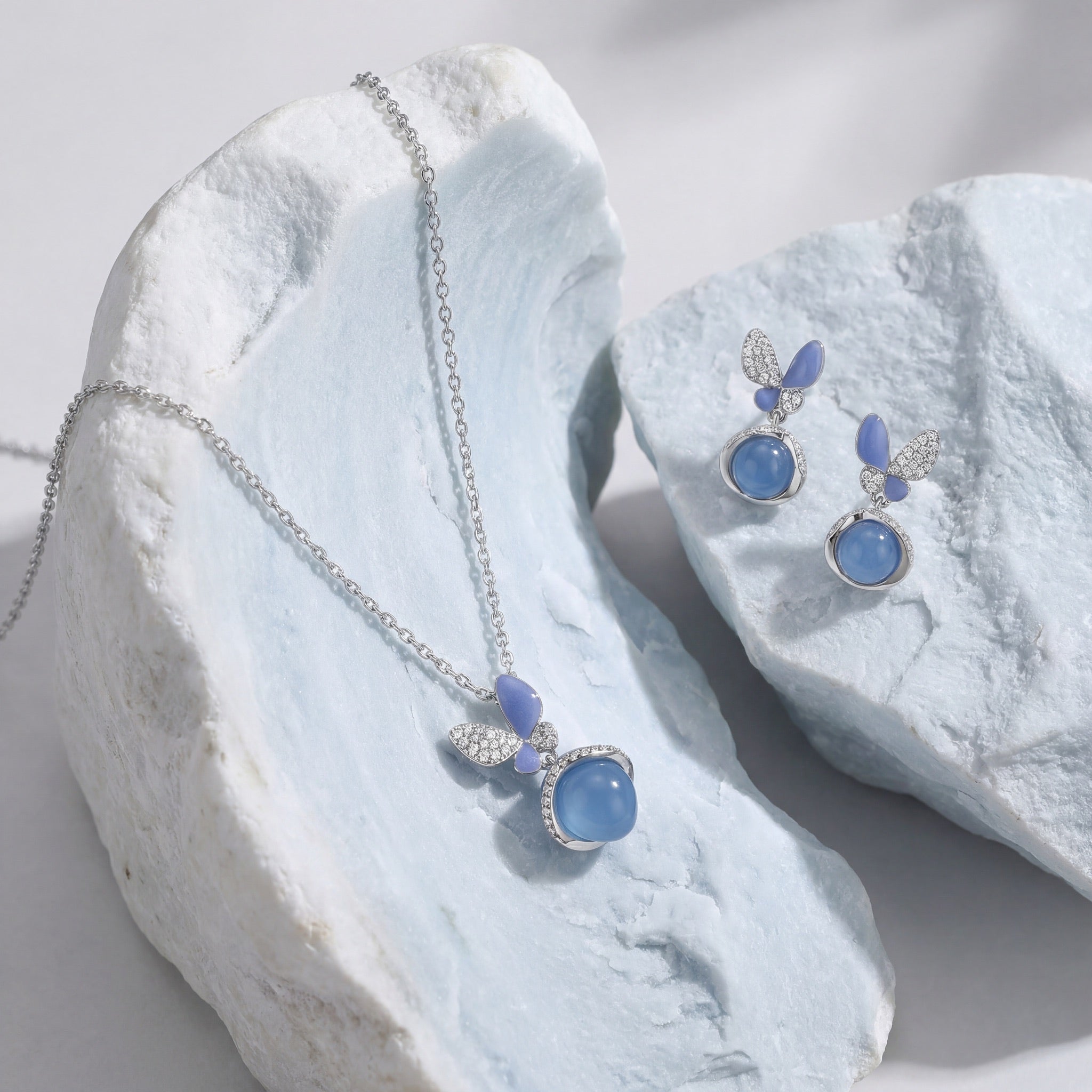 Azure Butterfly Bloom Set