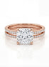 Rose Gold Cushion Halo Ring