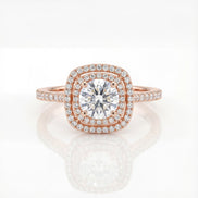 Classic Cushion Halo Solitaire