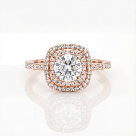 Classic Cushion Halo Solitaire