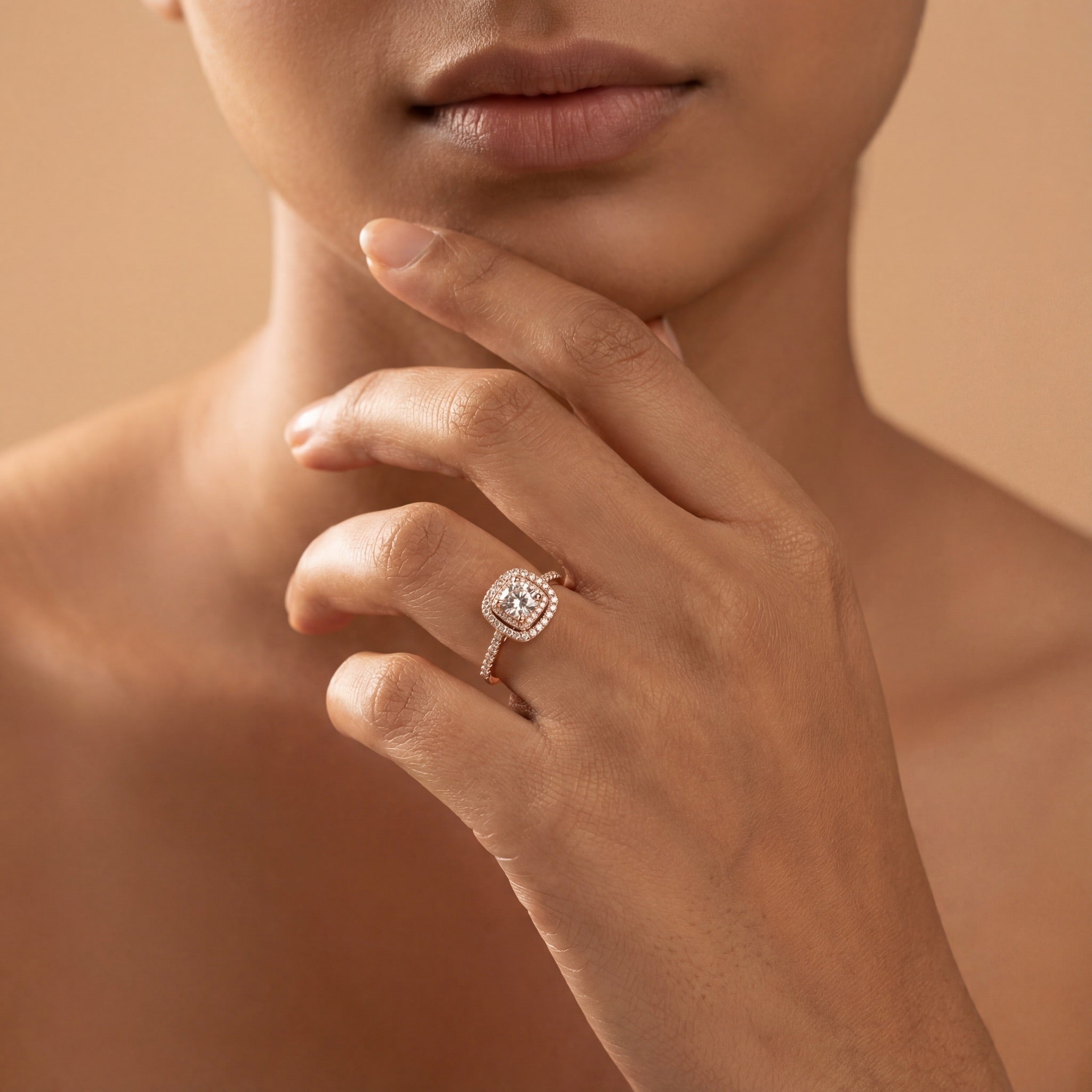 Classic Cushion Halo Solitaire