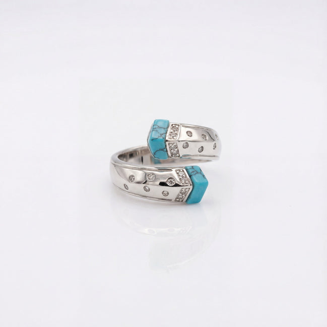 Turquoise Modern Open Ring