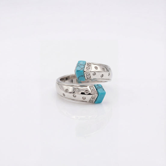 Turquoise Modern Open Ring