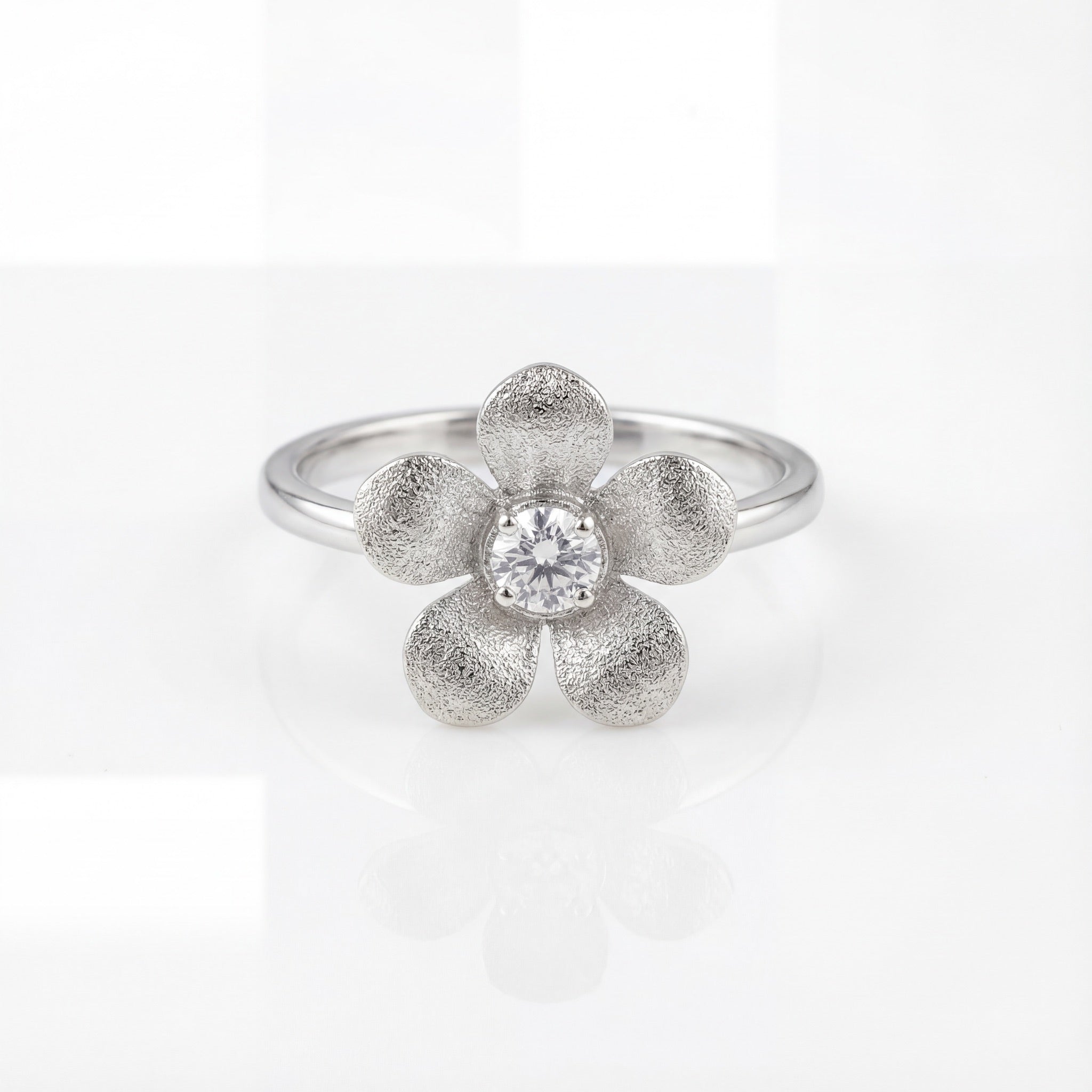 Floral Diamond Whisper Ring