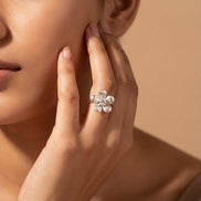 Floral Diamond Whisper Ring