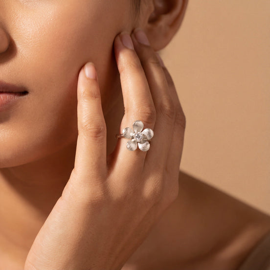 Floral Diamond Whisper Ring