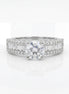 Royal Channel Halo Solitaire Ring